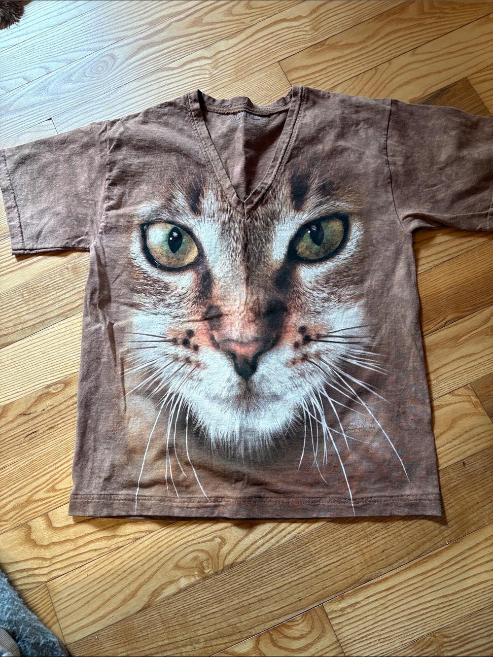 The Mountain Cat Tye Dye T-Shirt V Neck